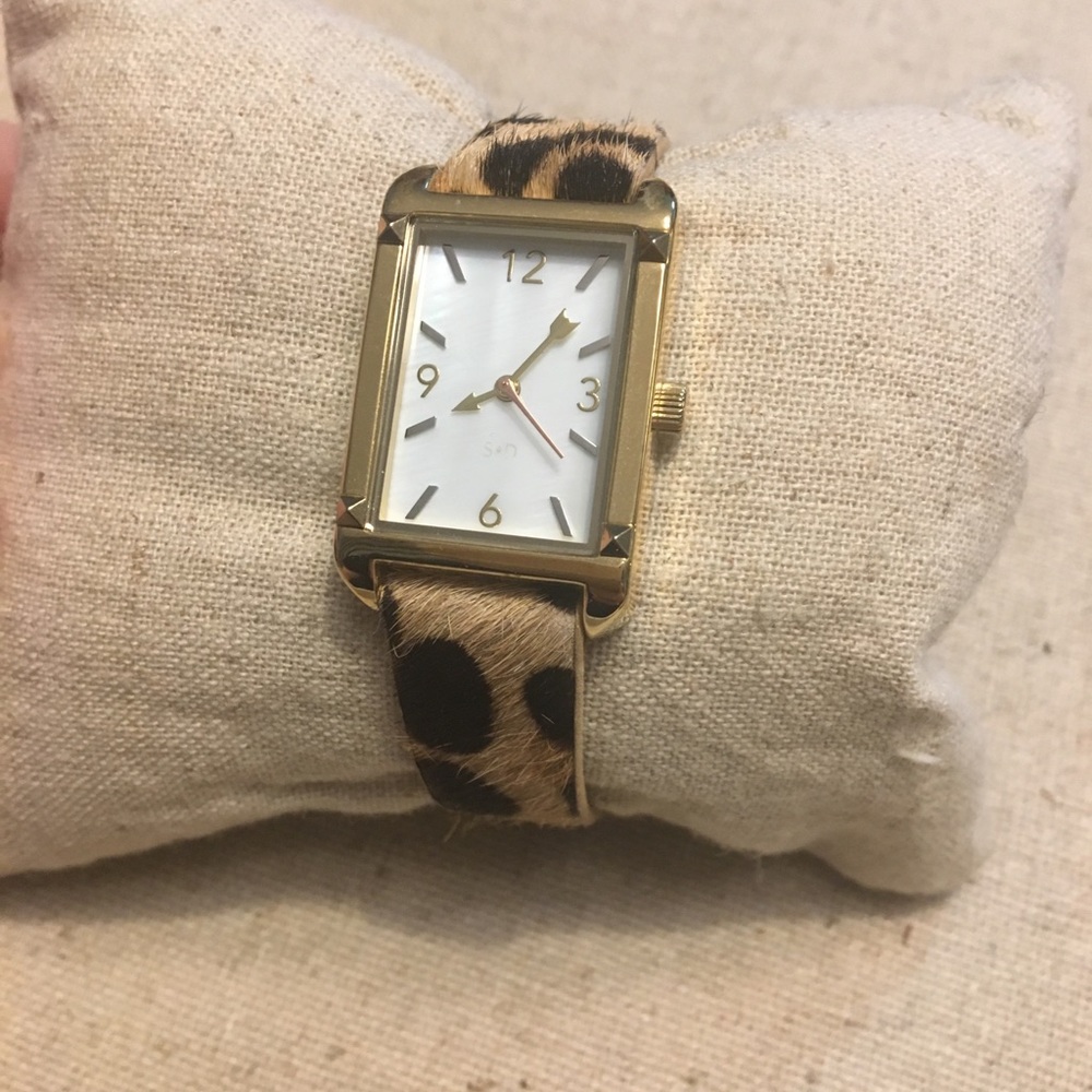 Stella & Dot Pyramid Watch in exotic animal print